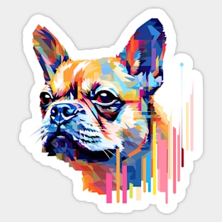 French Bulldog Dog Pet World Animal Lover Furry Friend Abstract Sticker